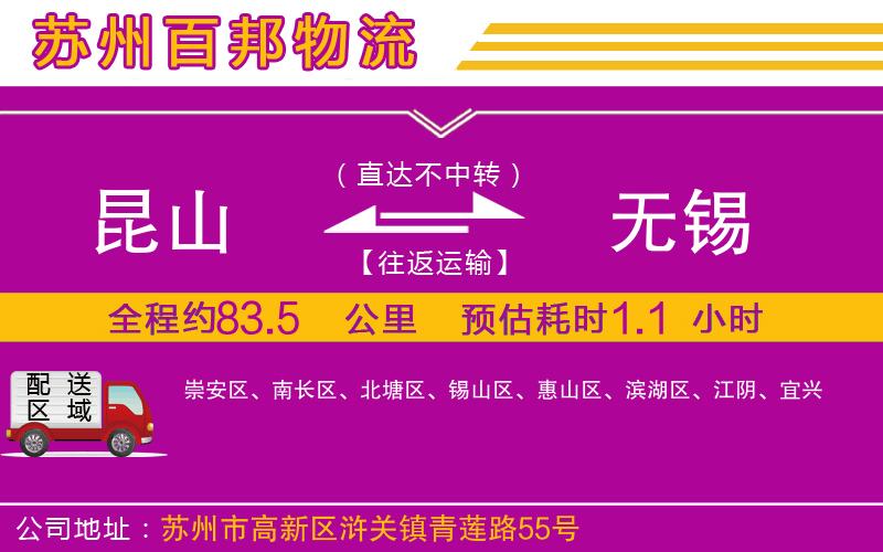 昆山到無錫物流公司