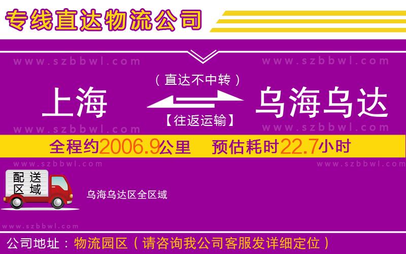 上海到烏海烏達(dá)區(qū)物流公司