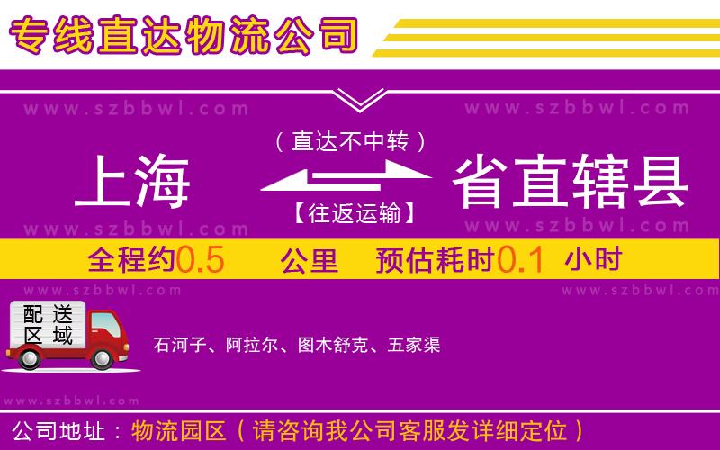 上海到省直轄縣物流專線