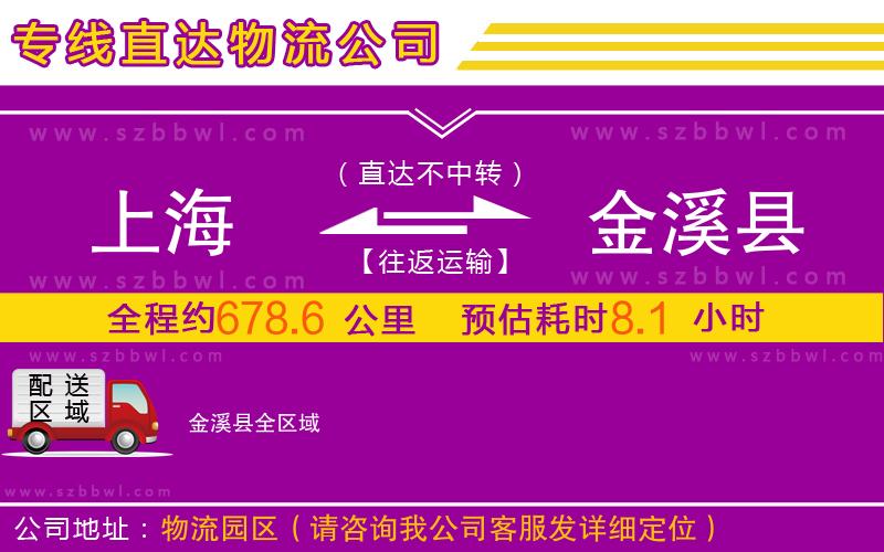 上海到金溪縣物流公司