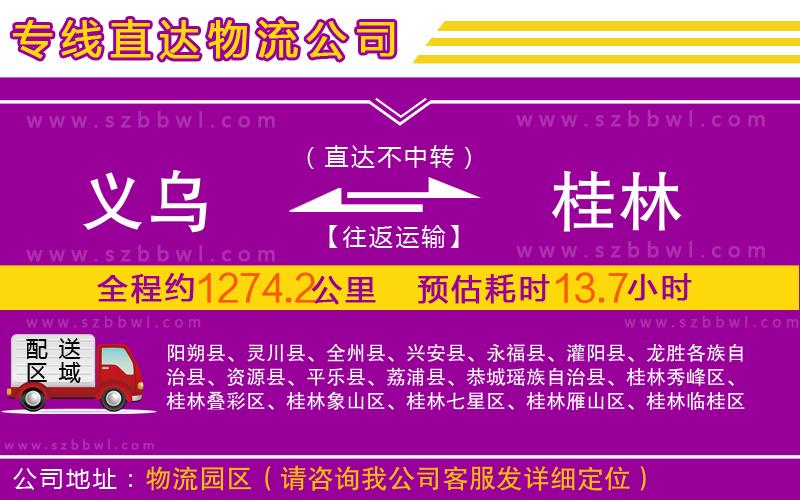 義烏到桂林物流專線
