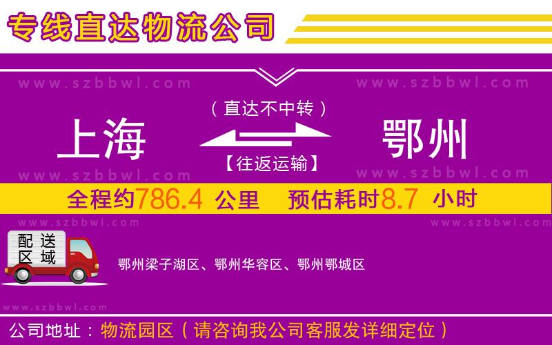 上海到鄂州物流專線