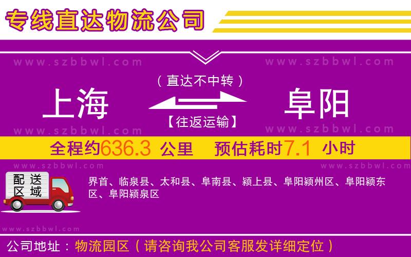 上海到阜陽(yáng)物流公司