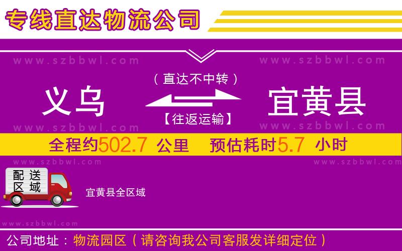 義烏到宜黃縣物流公司