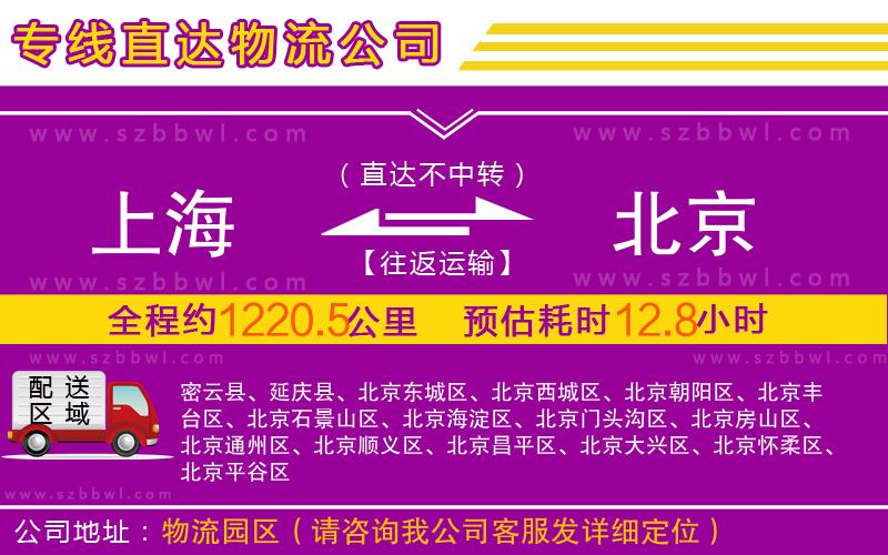 上海到北京物流專線