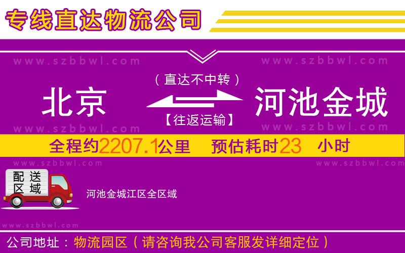 北京到河池金城江區(qū)物流專(zhuān)線