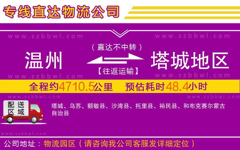 溫州到塔城地區(qū)物流公司