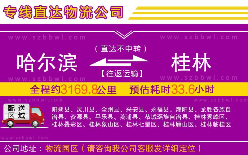 哈爾濱到桂林物流專線