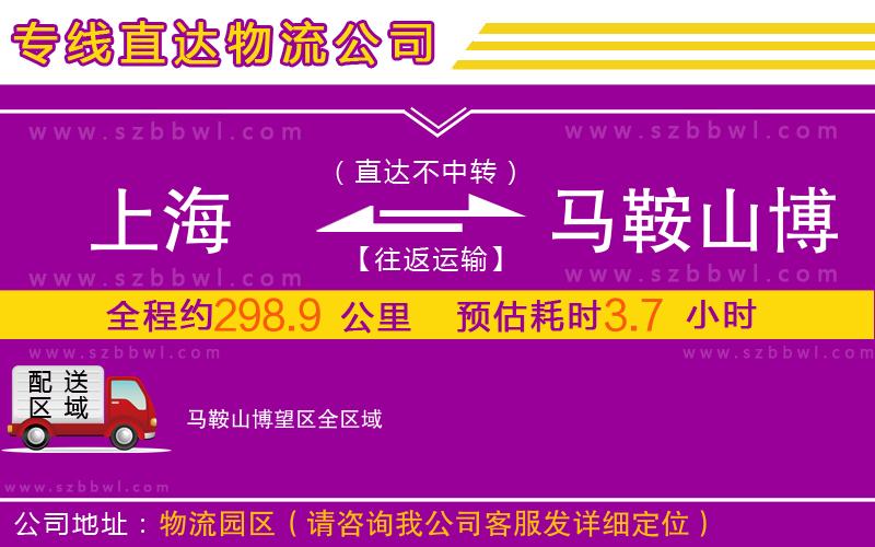 上海到馬鞍山博望區(qū)物流專線