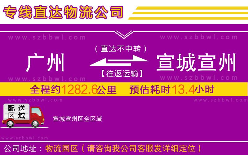 廣州到宣城宣州區(qū)物流專線