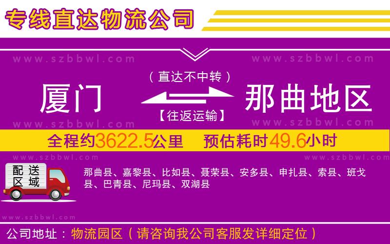 廈門到那曲地區(qū)物流公司