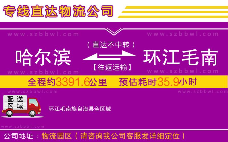哈爾濱到環(huán)江毛南族自治縣物流公司