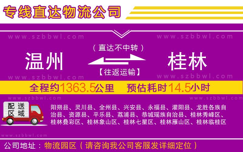 溫州到桂林物流專線