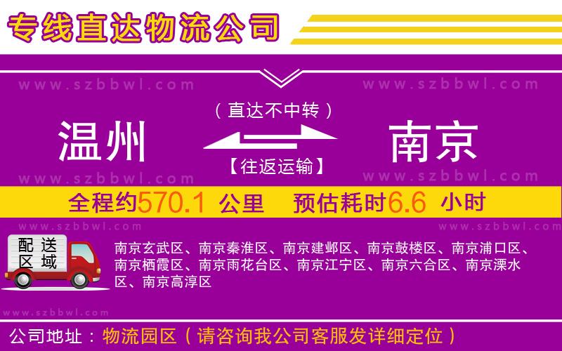 溫州到南京物流專線