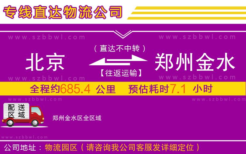 北京到鄭州金水區(qū)物流公司