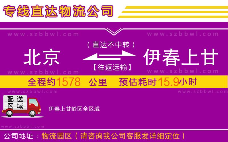 北京到伊春上甘嶺區(qū)物流公司