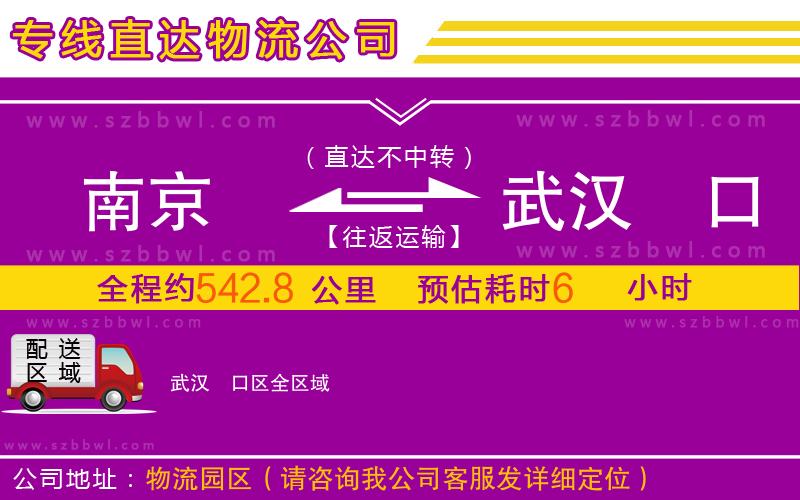 南京到武漢硚口區(qū)物流專線