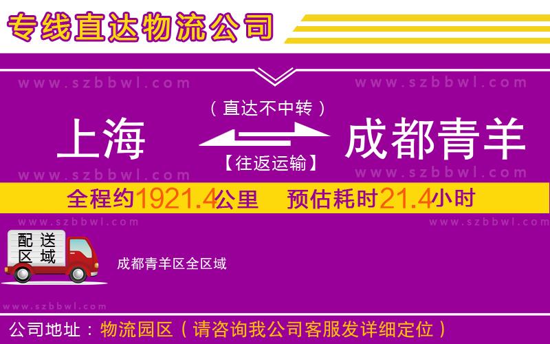 上海到成都青羊區(qū)物流專線