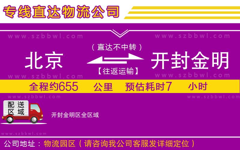北京到開(kāi)封金明區(qū)物流公司