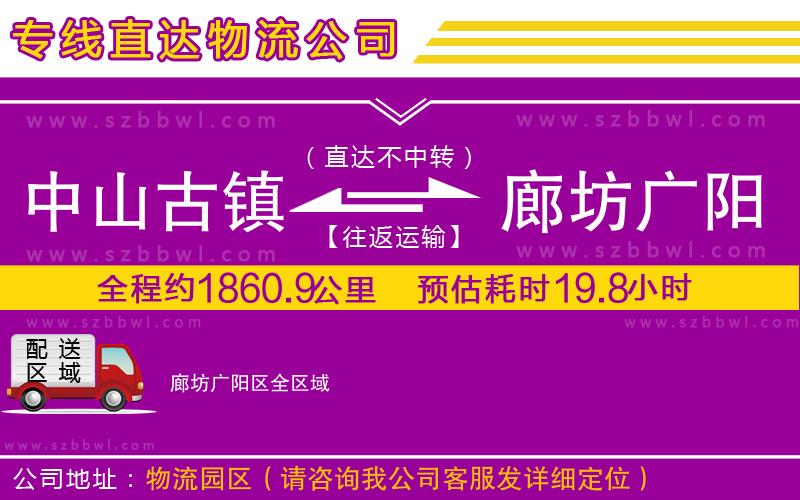 中山古鎮(zhèn)到廊坊廣陽(yáng)區(qū)物流公司
