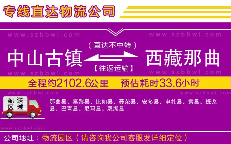中山古鎮(zhèn)到西藏那曲地區(qū)物流公司