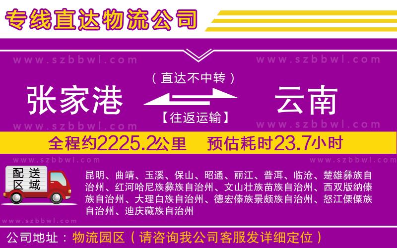 張家港到云南物流專線