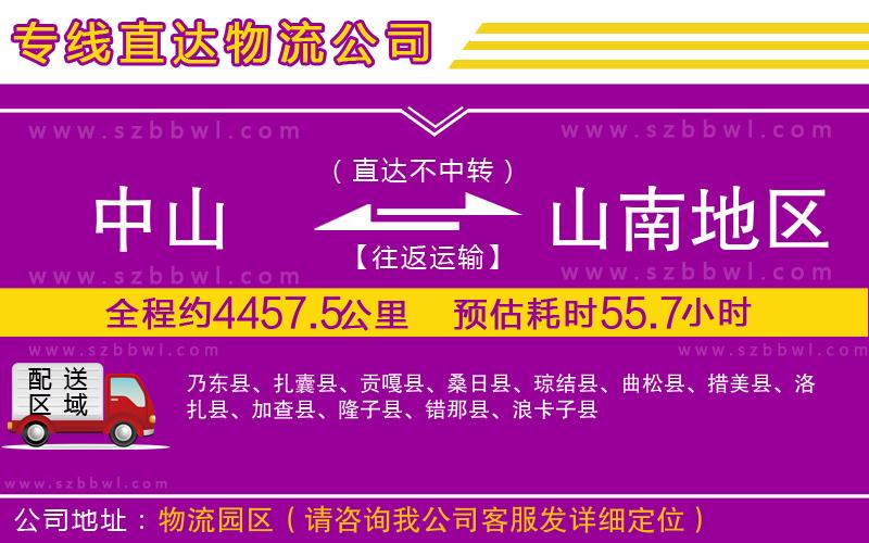 中山到山南地區(qū)物流專線