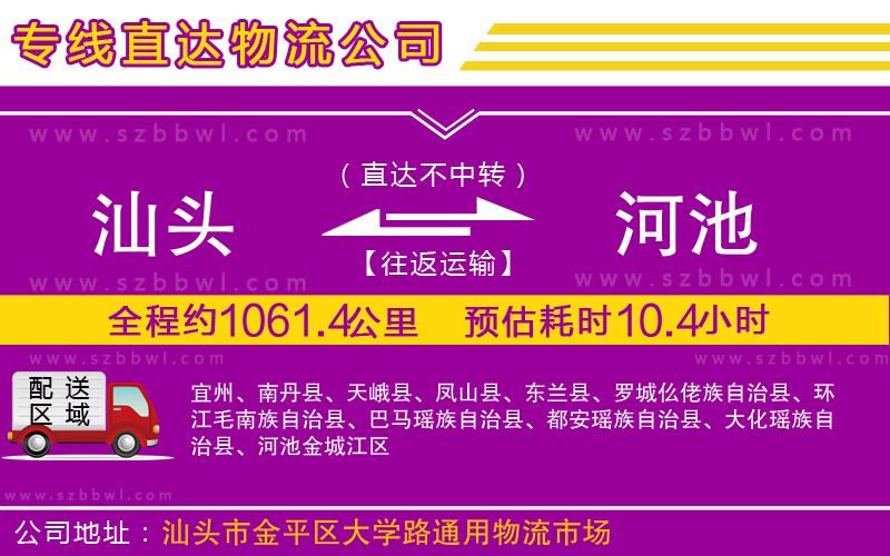 汕頭到河池物流專線