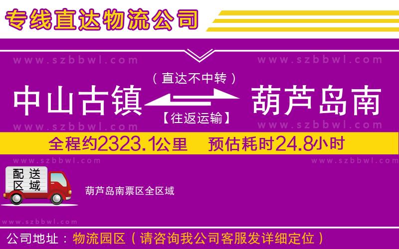 中山古鎮(zhèn)到葫蘆島南票區(qū)物流專(zhuān)線(xiàn)