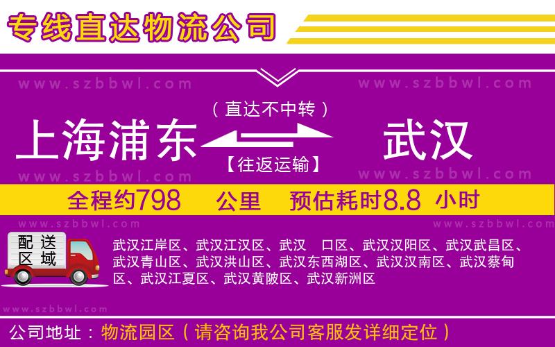 上海浦東區(qū)到武漢物流專線