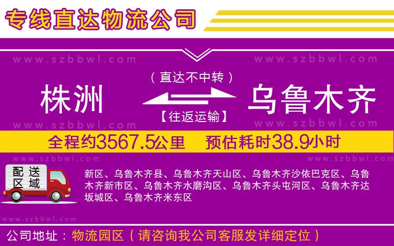 株洲到烏魯木齊物流公司