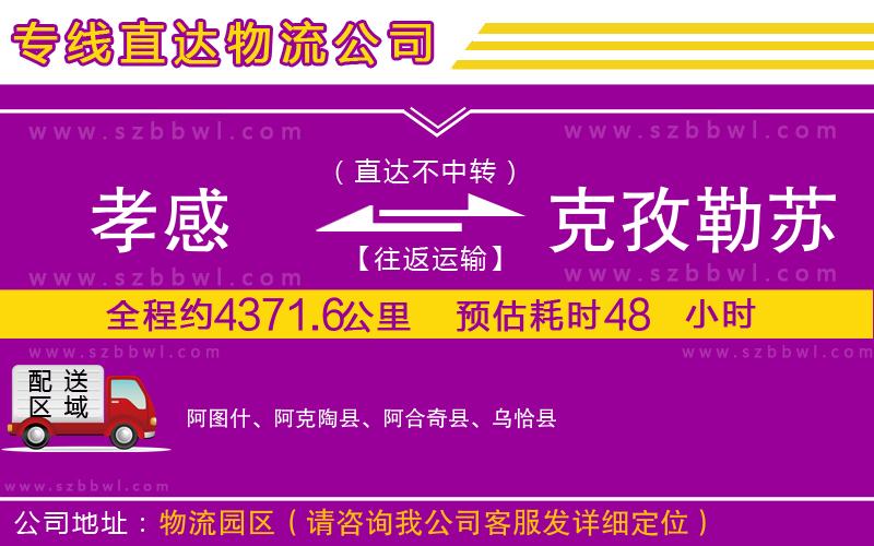 孝感到克孜勒蘇柯爾克孜自治州物流公司