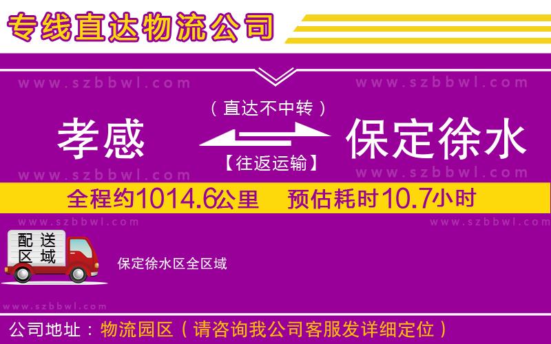孝感到保定徐水區(qū)物流專線