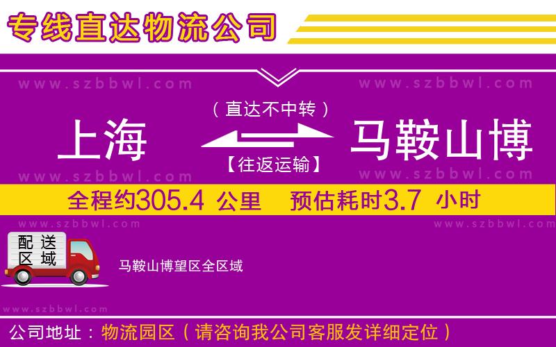 上海到馬鞍山博望區(qū)物流專線