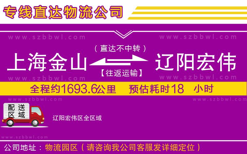 上海金山區(qū)到遼陽宏偉區(qū)物流專線