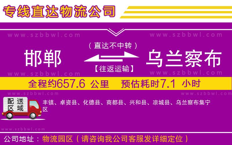邯鄲到烏蘭察布物流專線