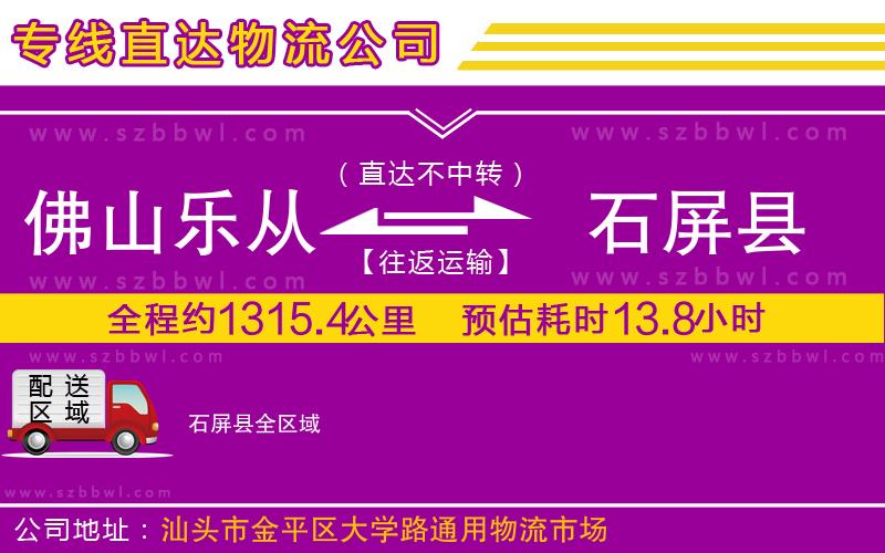 佛山樂從鎮(zhèn)到石屏縣物流公司