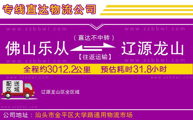 佛山樂從鎮(zhèn)到遼源龍山區(qū)物流專線
