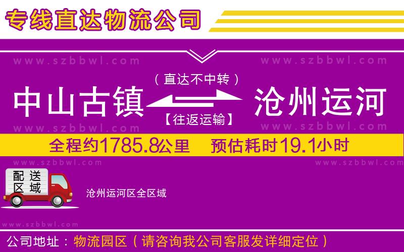 中山古鎮(zhèn)到滄州運(yùn)河區(qū)物流公司