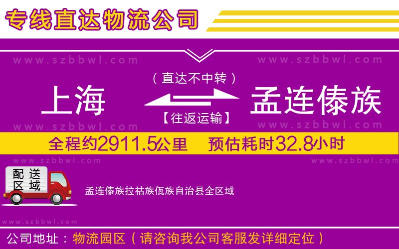 上海到孟連傣族拉祜族佤族自治縣物流公司