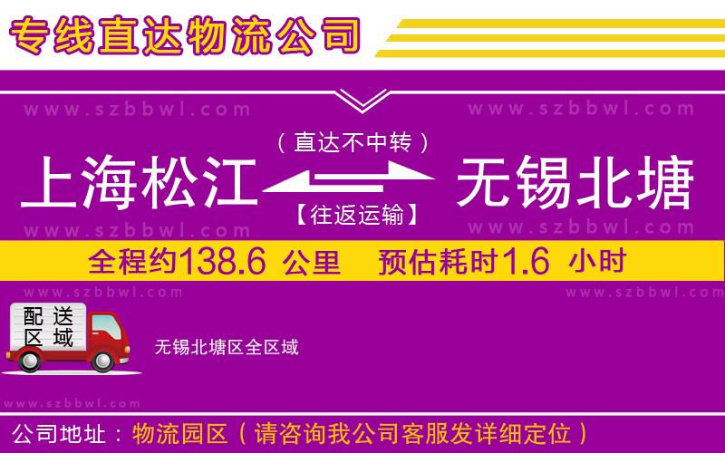 上海松江區(qū)到無錫北塘區(qū)物流公司