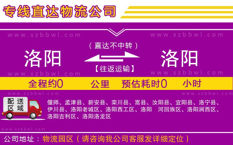 洛陽到洛陽物流公司