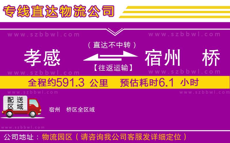 孝感到宿州埇橋區(qū)物流公司