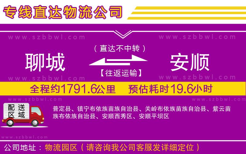 聊城到安順物流專線