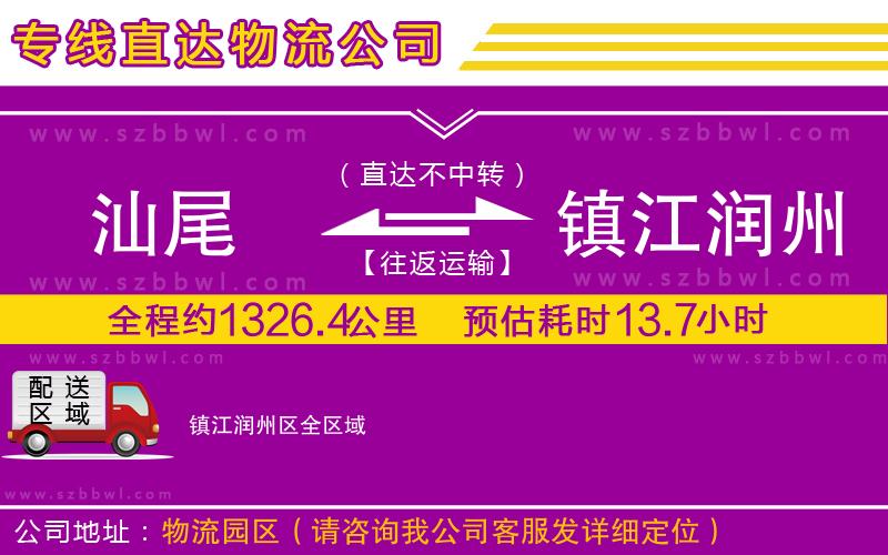 汕尾到鎮(zhèn)江潤州區(qū)物流專線