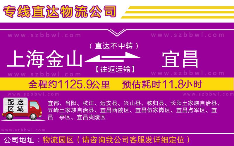 上海金山區(qū)到宜昌物流專線
