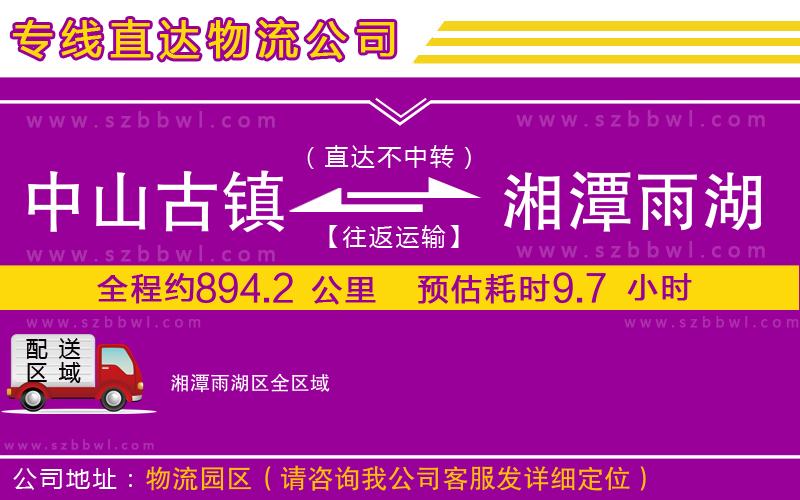 中山古鎮(zhèn)到湘潭雨湖區(qū)物流專線