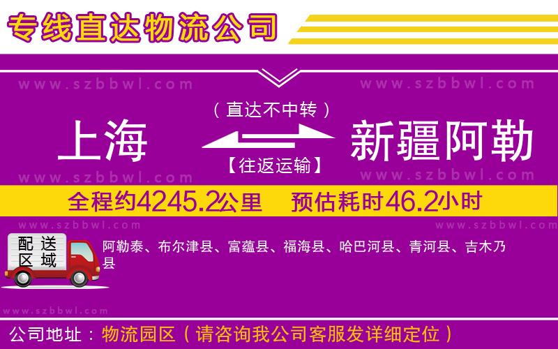 上海到新疆阿勒泰地區(qū)物流專線