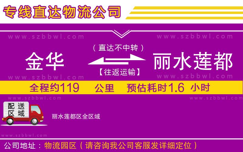 金華到麗水蓮都區(qū)物流專線