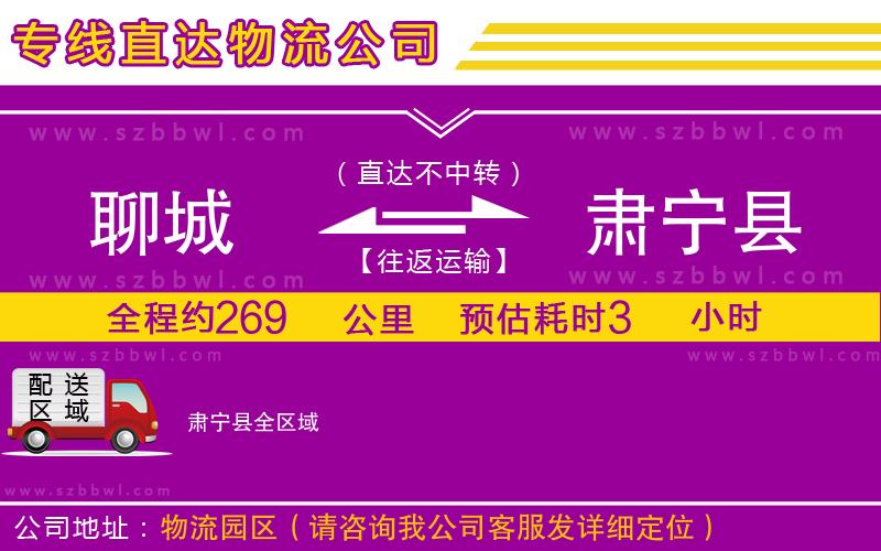 聊城到肅寧縣物流公司
